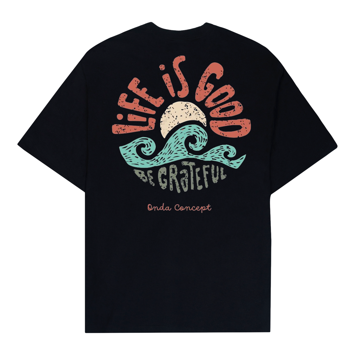 Camiseta Cottonflex manga curta preta - Life is Good