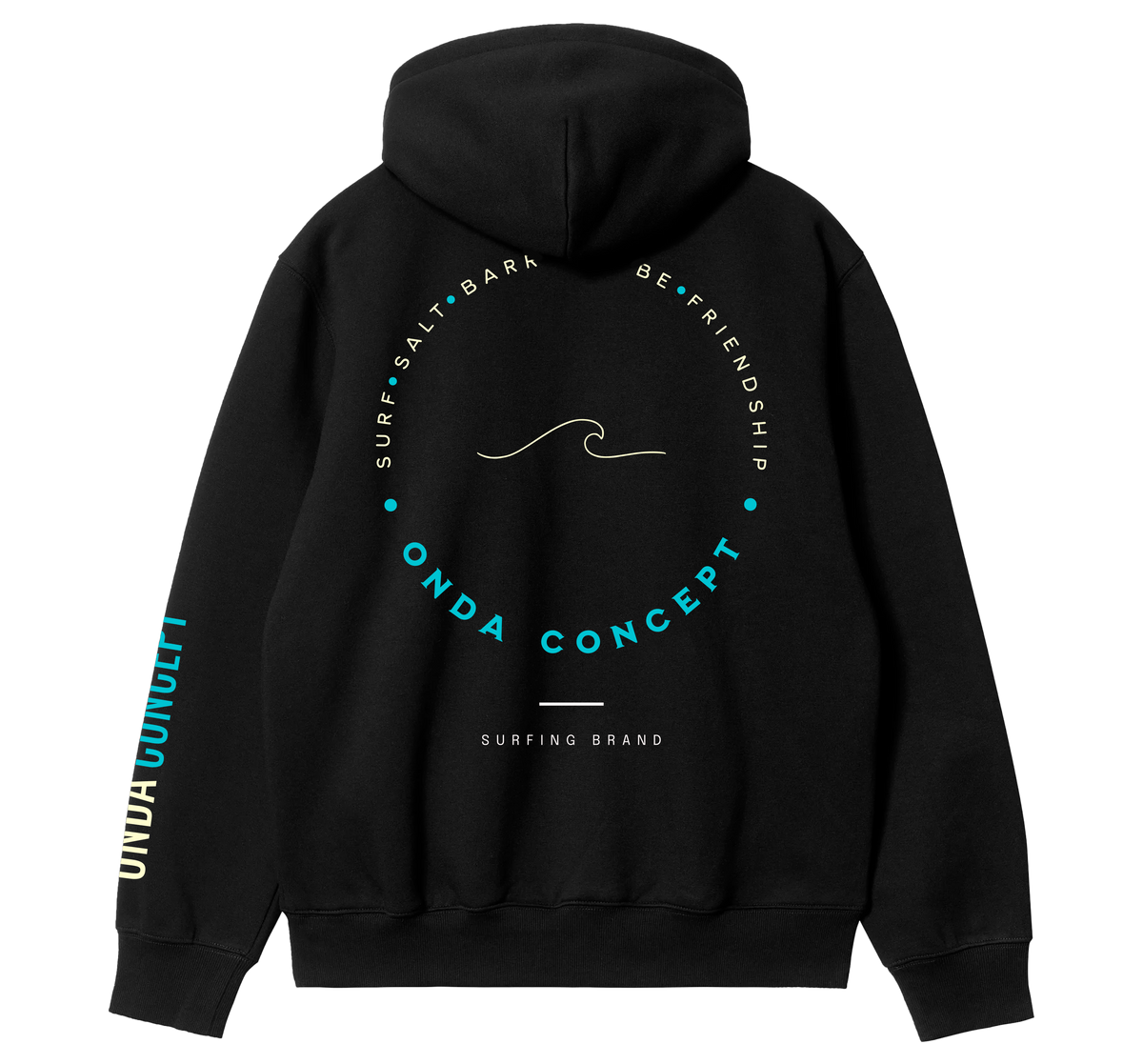 Moletom Canguru 3 Cabos preto — Onda Concept