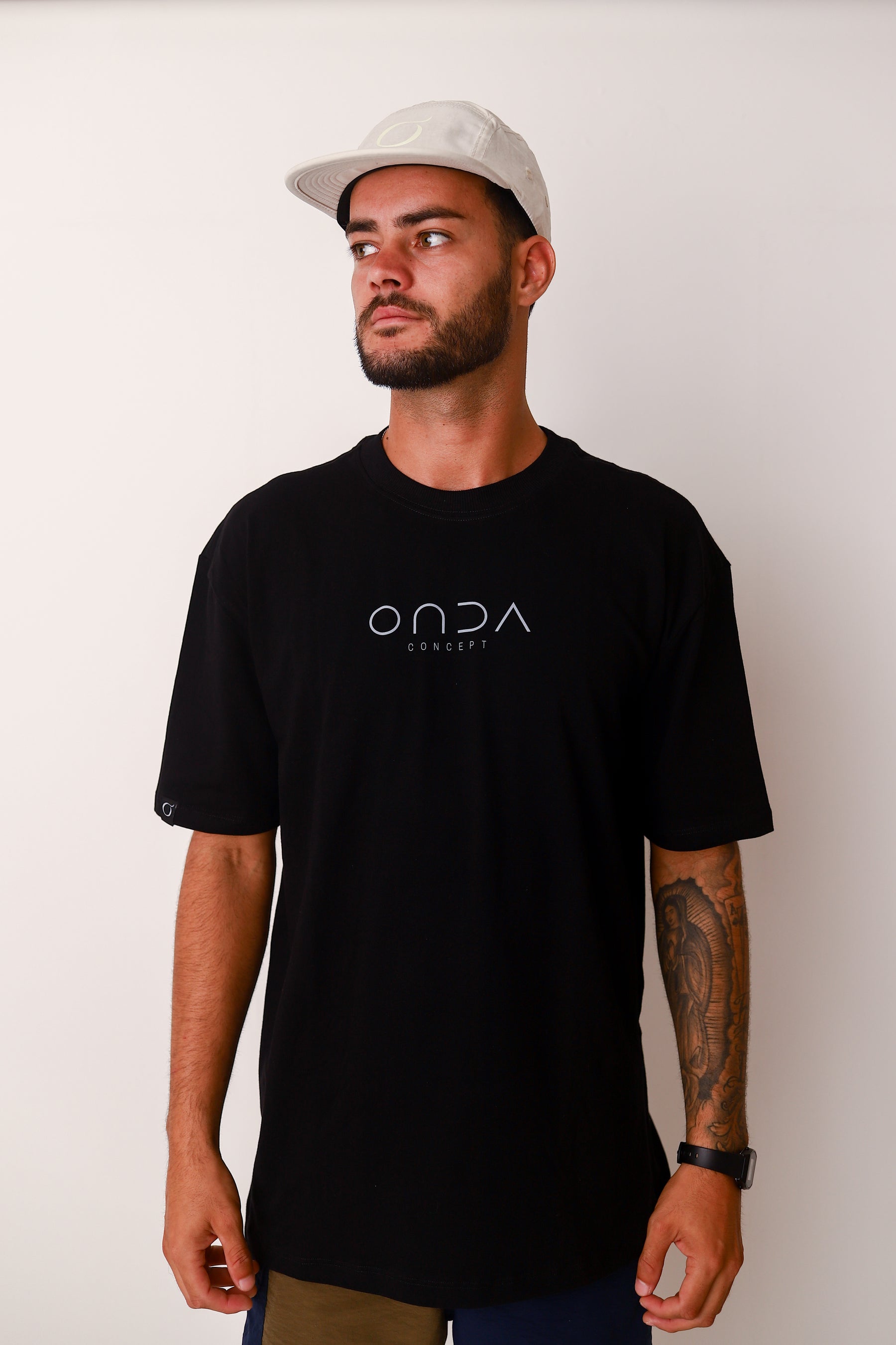 Camiseta Cottonflex manga curta preta - Line