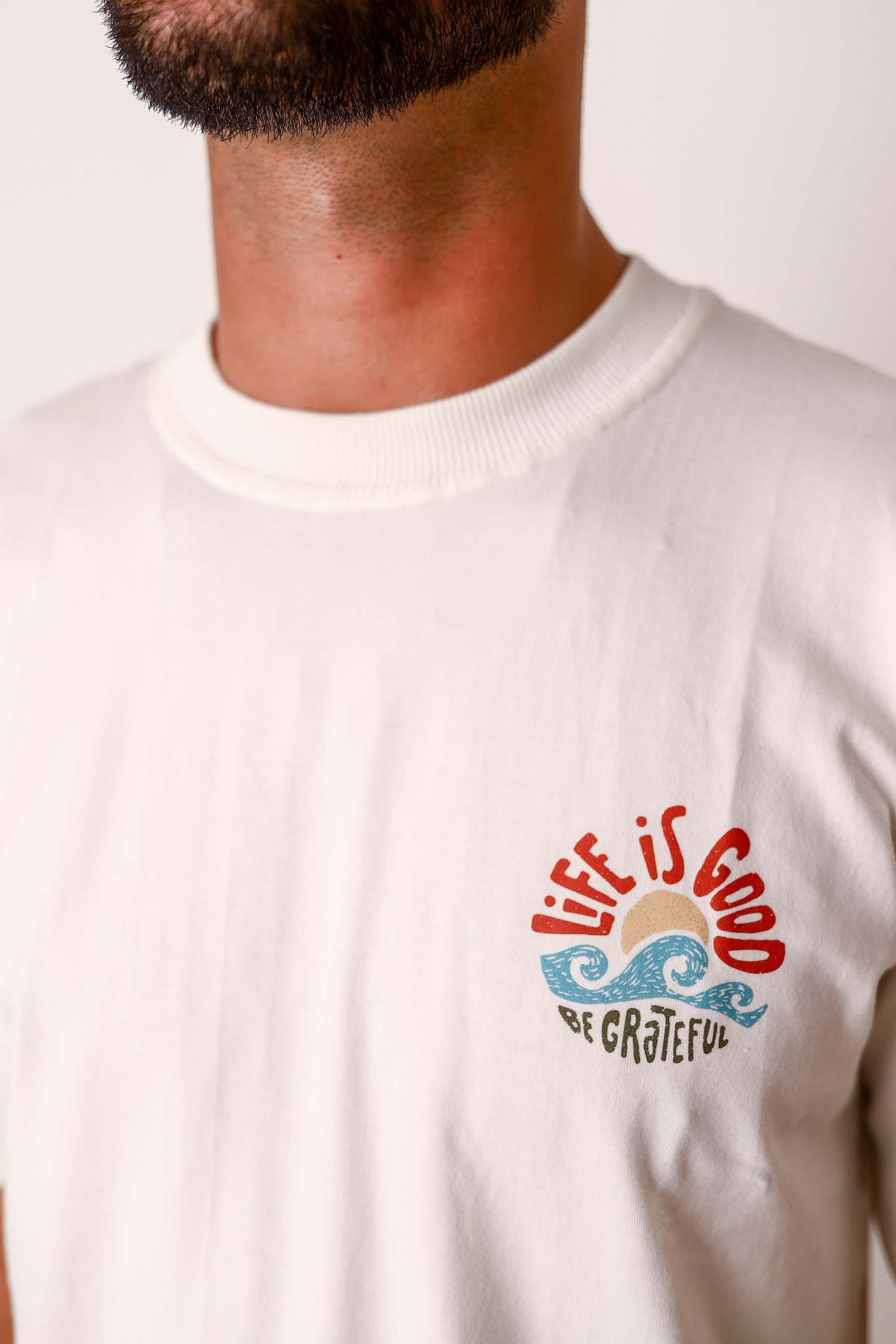 Camiseta Cottonflex manga curta Off white - Life is good