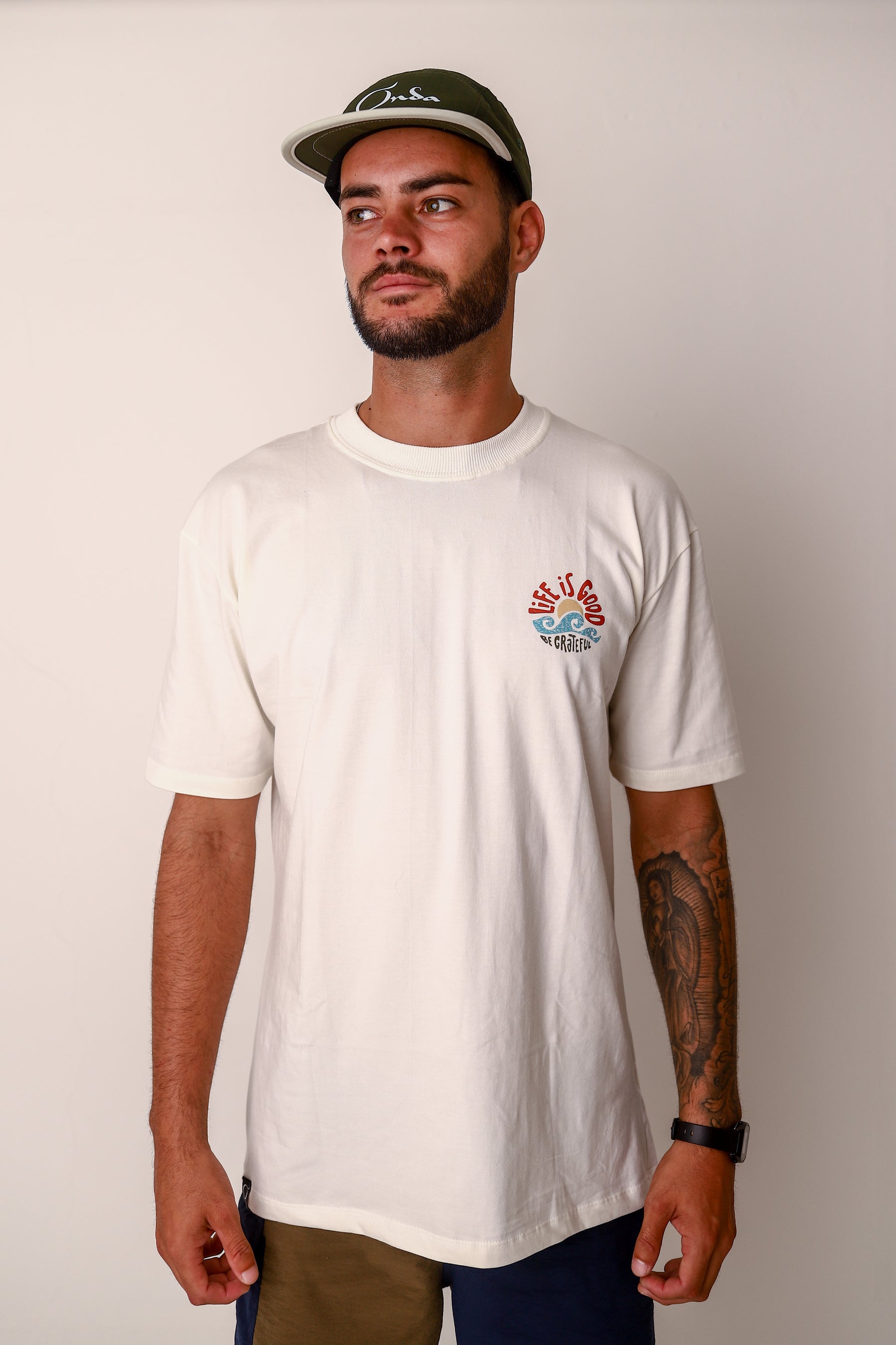 Camiseta Cottonflex manga curta Off white - Life is good