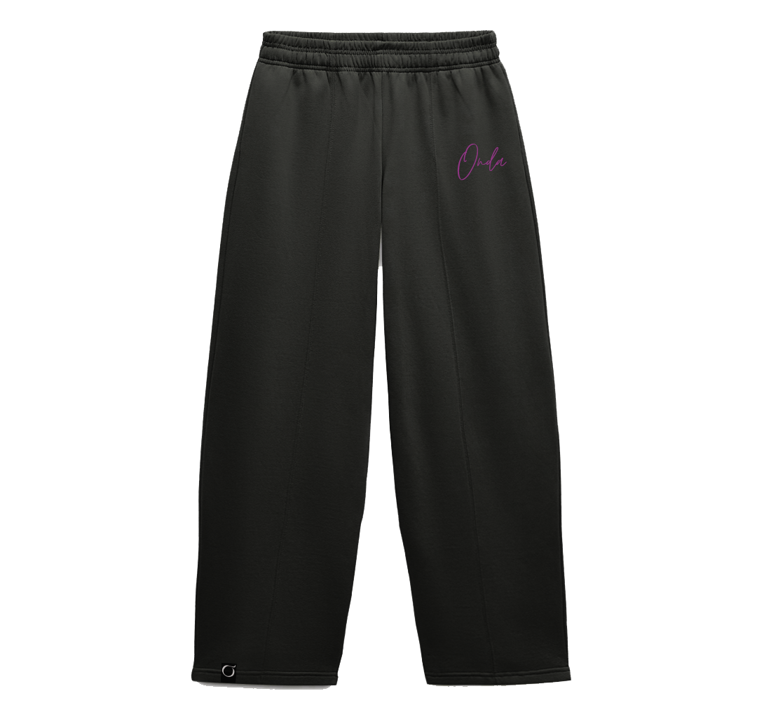 Calça moletom feminina preta - Calligraphy