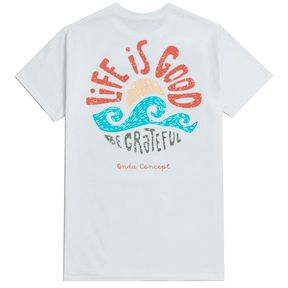 Camiseta Cottonflex manga curta branca  - Life is good