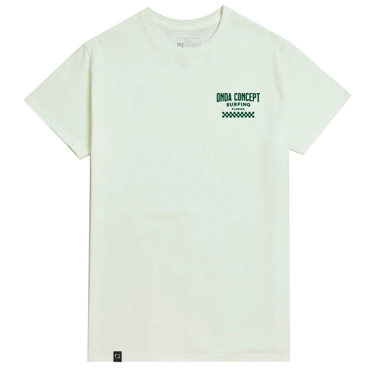 Camiseta Cottonflex manga curta Off white com Verde - Life Style
