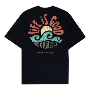 Camiseta Cottonflex manga curta preta  - Life is Good