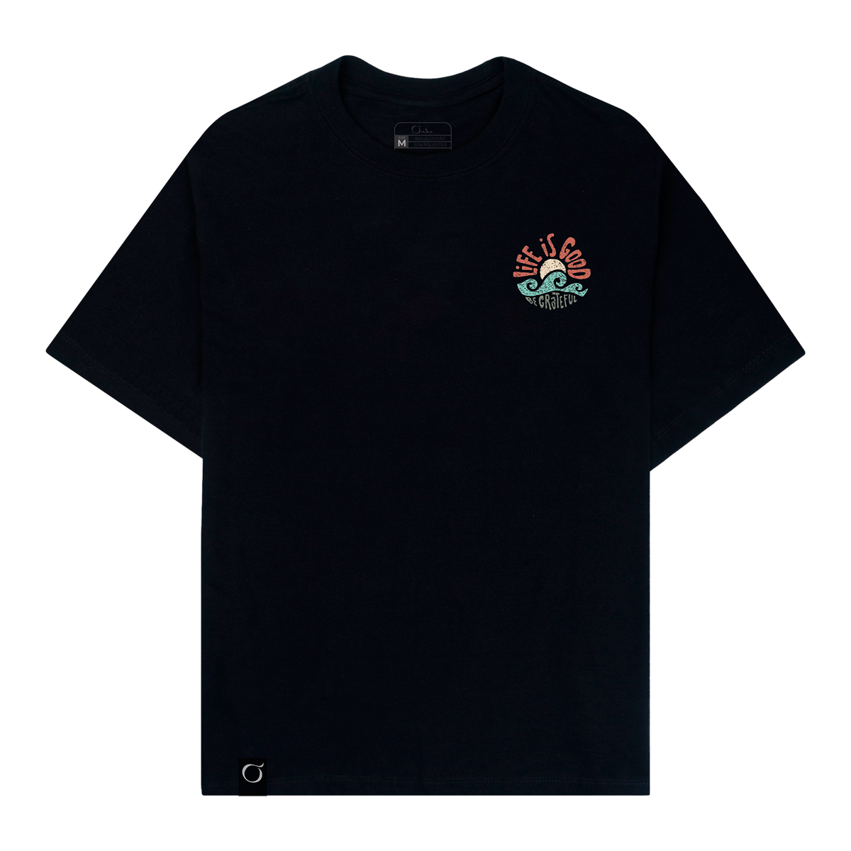 Camiseta Cottonflex manga curta preta  - Life is Good