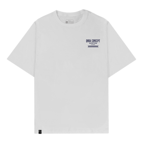 Camiseta Cottonflex manga curta Branca e Azul marinho  - Life Style