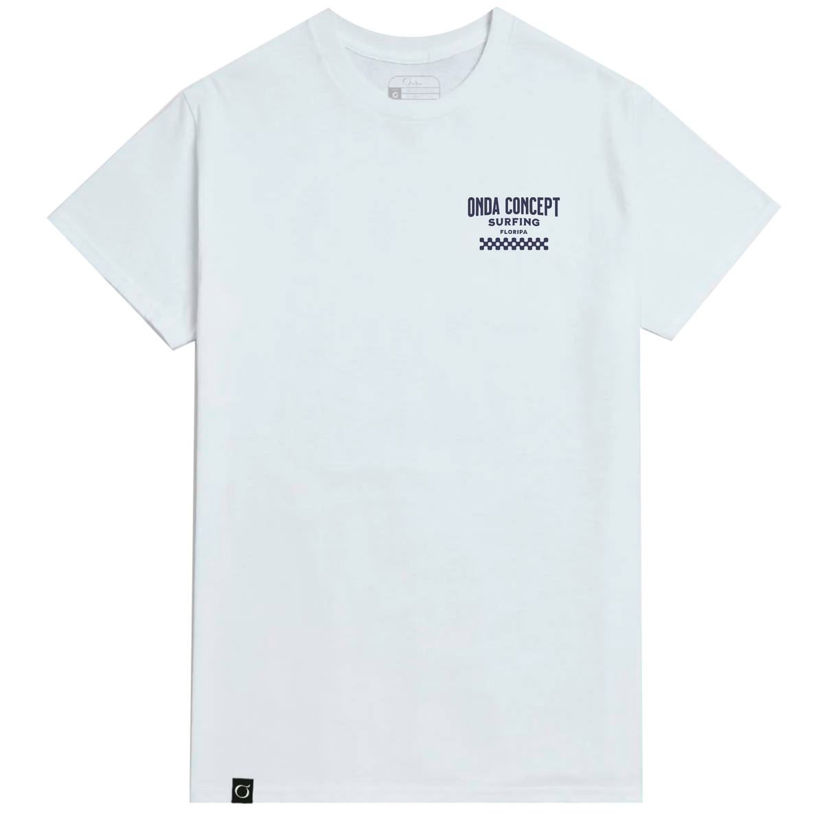 Camiseta Cottonflex manga curta Branca e Azul marinho  - Life Style