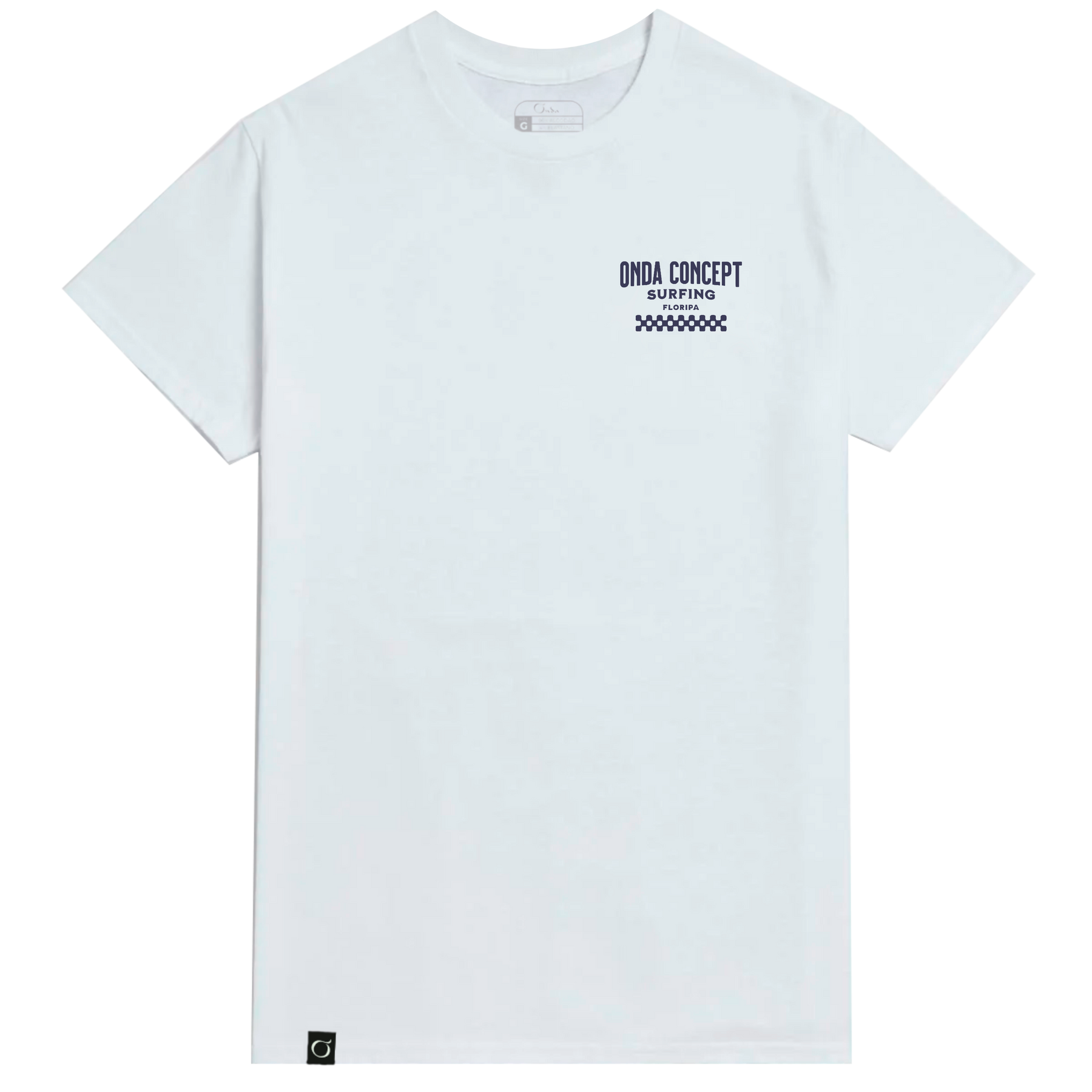 Camiseta Cottonflex manga curta Branca e Azul marinho  - Life Style