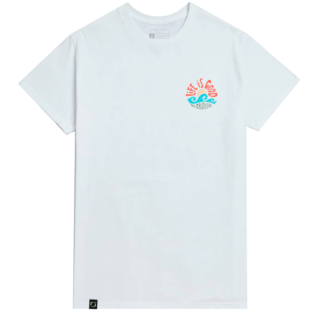 Camiseta Cottonflex manga curta branca  - Life is good