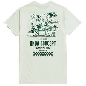 Camiseta Cottonflex manga curta Off white com Verde - Life Style