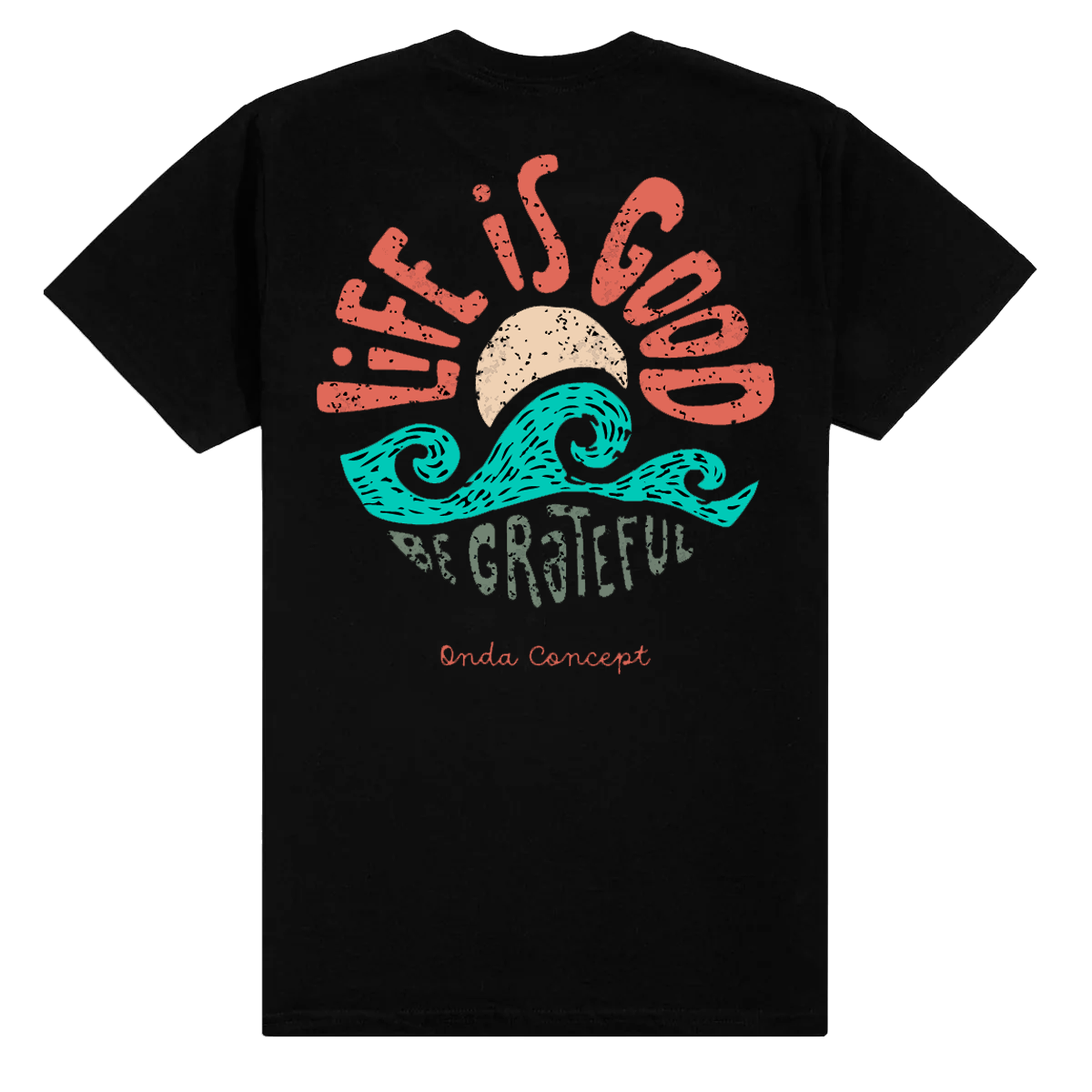 Camiseta Cottonflex manga curta preta  - Life is Good