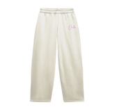 Calça moletom feminina branca - Calligraphy