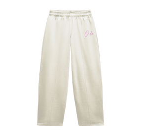 Calça moletom feminina branca - Calligraphy