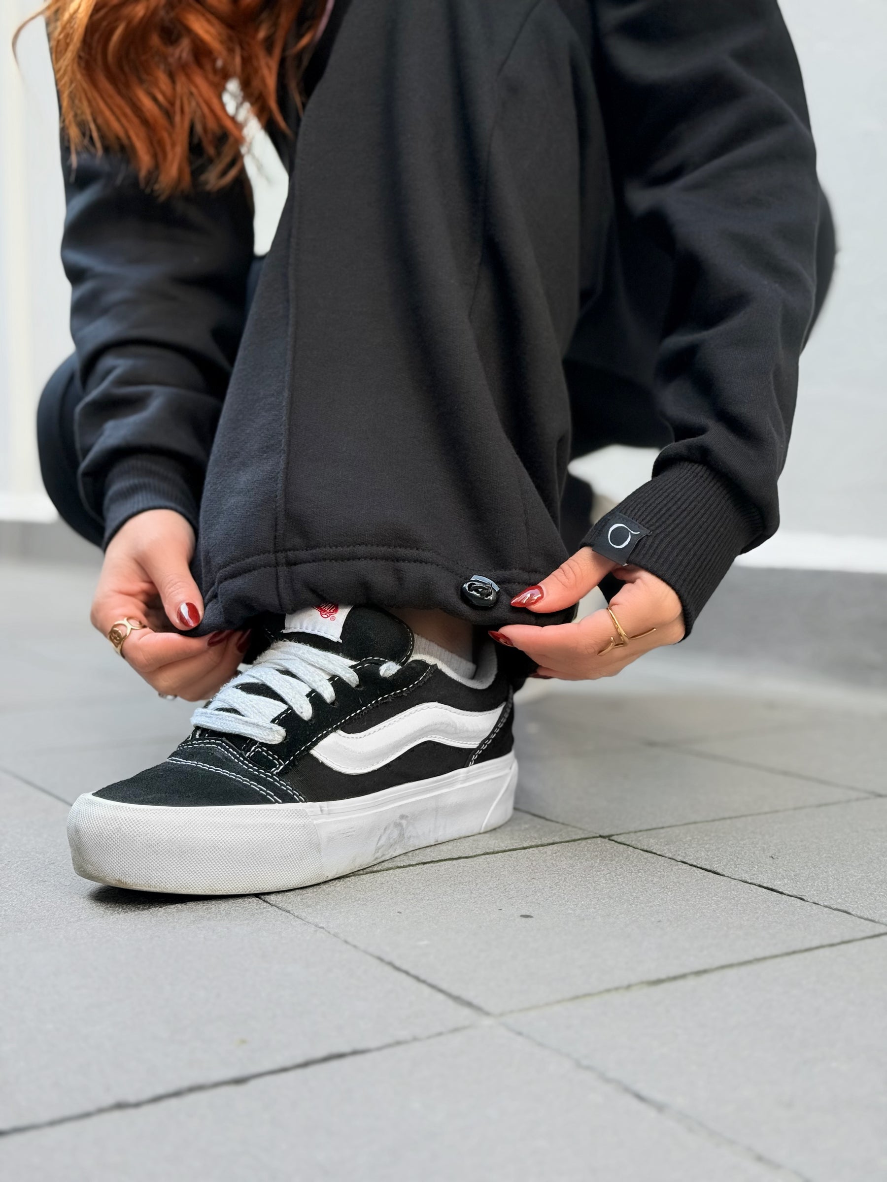 Calça moletom feminina preta - Calligraphy