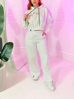 Molecropped Off white - Rosa mescla