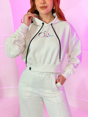 Molecropped Off white - Rosa mescla