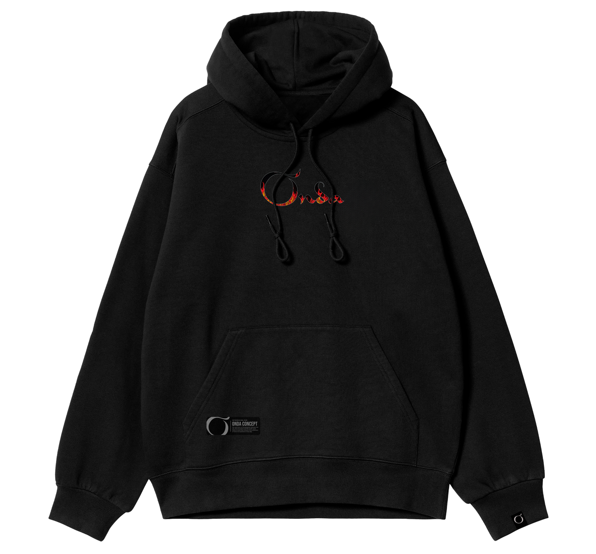 Moletom Canguru 3 Cabos preto — Fire