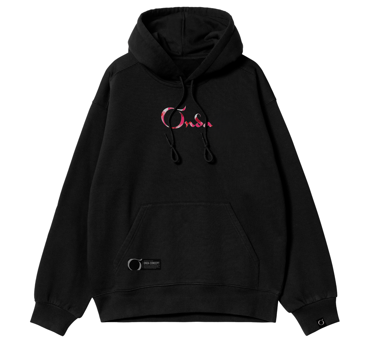 Moletom Canguru 3 Cabos preto — Tons de rosa