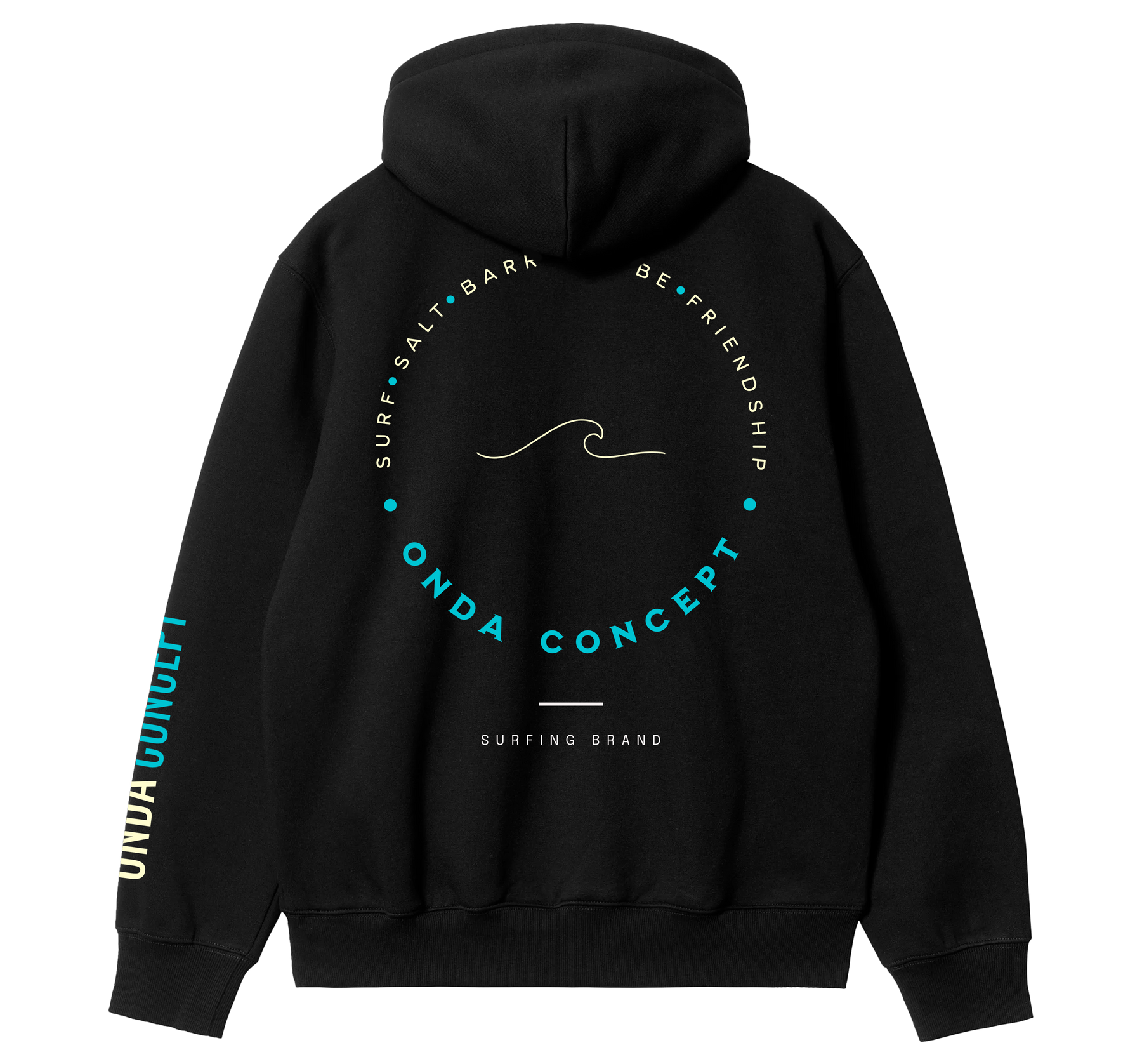 Moletom Canguru 3 Cabos preto — Onda Concept