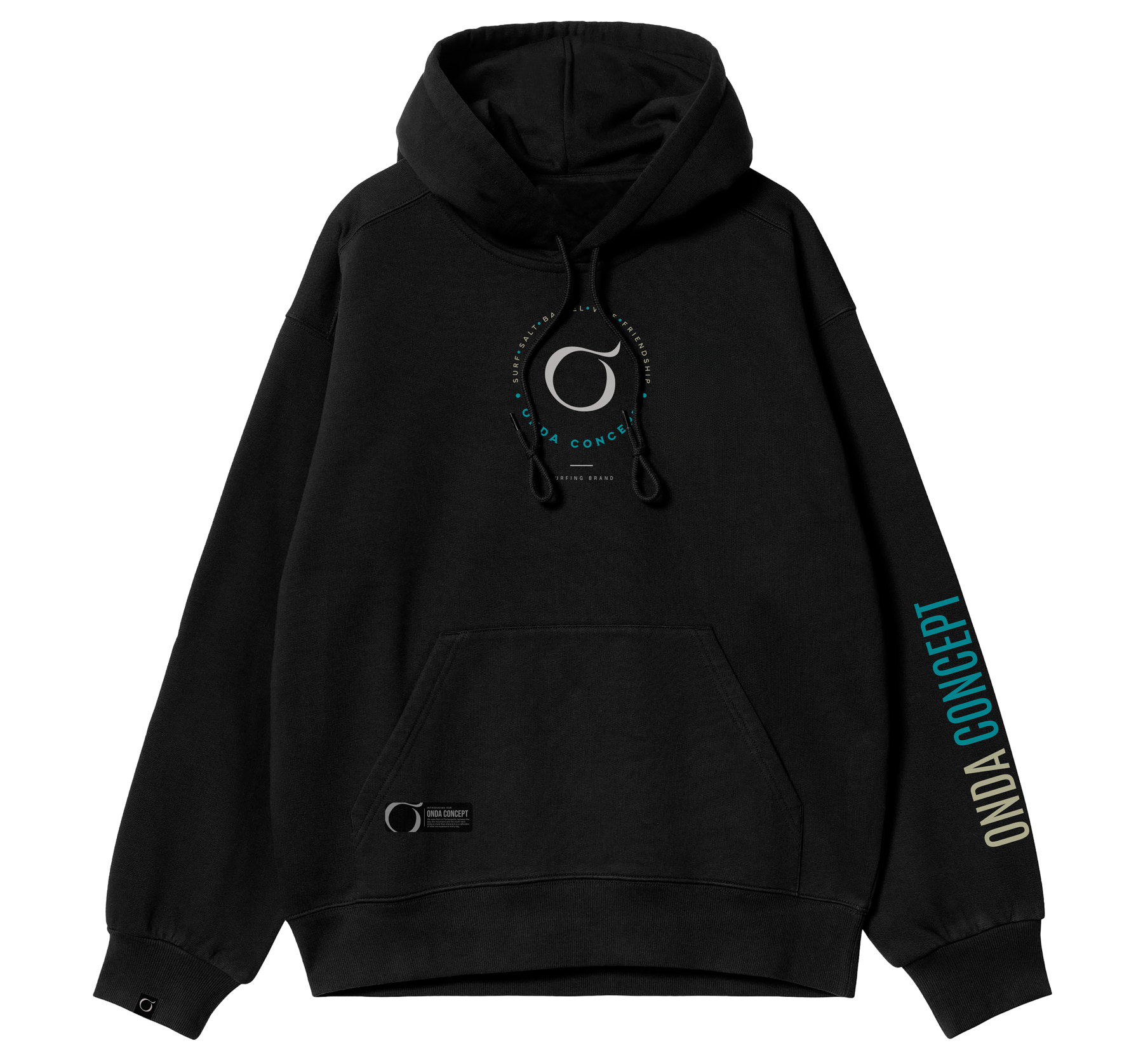 Moletom Canguru 3 Cabos preto — Onda Concept