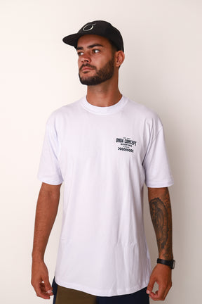 Camiseta Cottonflex manga curta Branca e Azul marinho  - Life Style