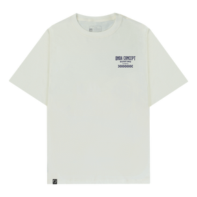 Camiseta Cottonflex Off white com Azul marinho manga curta - Life Style