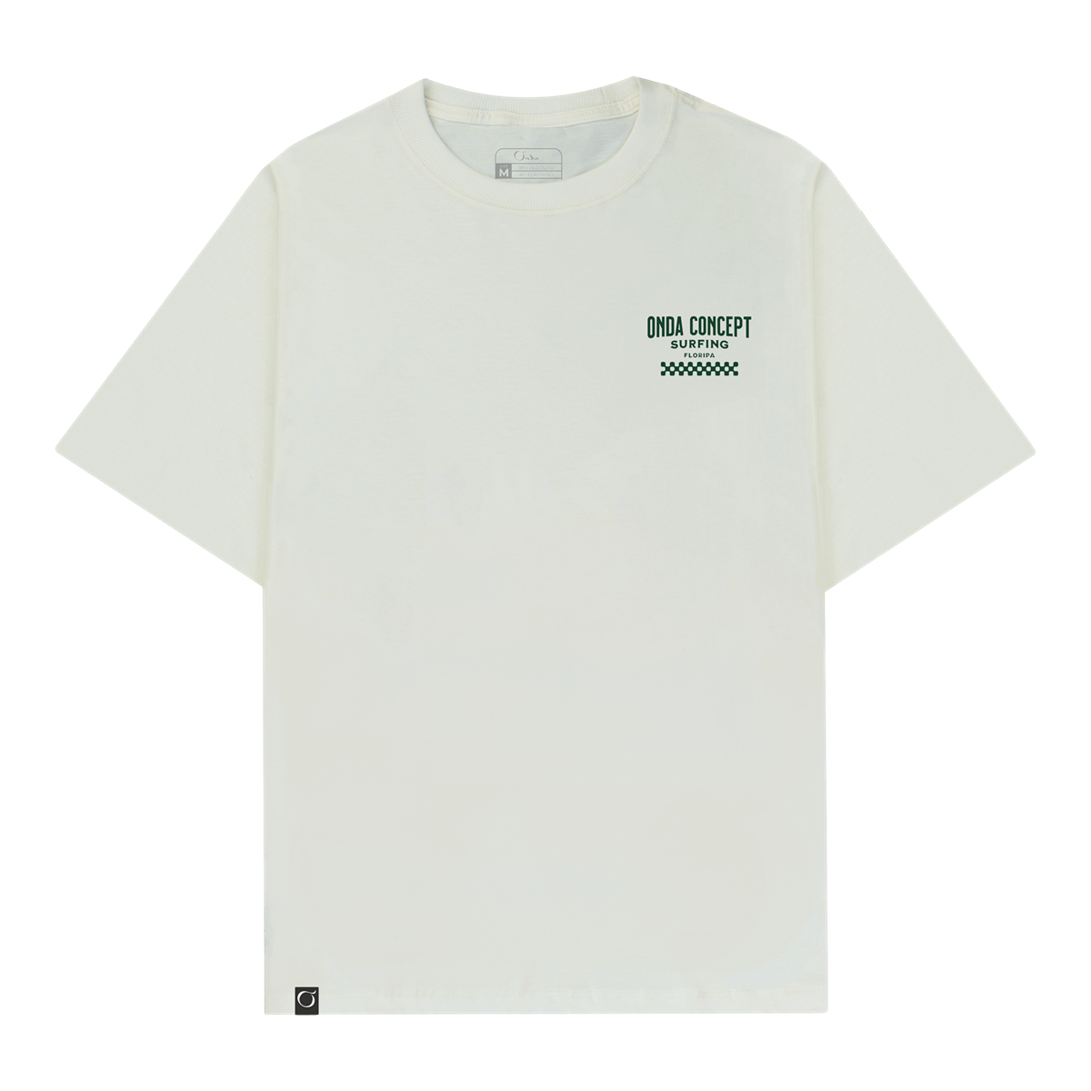 Camiseta Cottonflex manga curta Off white com Verde - Life Style