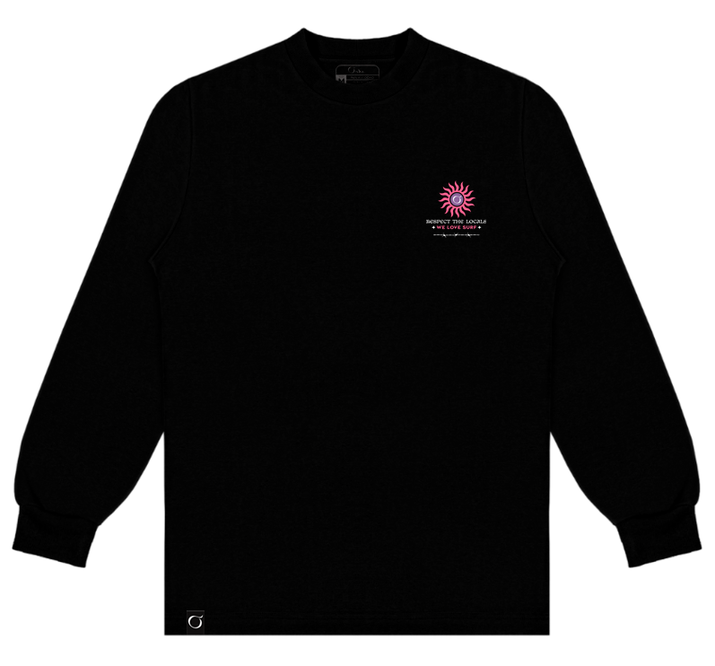 Camiseta Manga Longa Onda Preta  — We love Surf